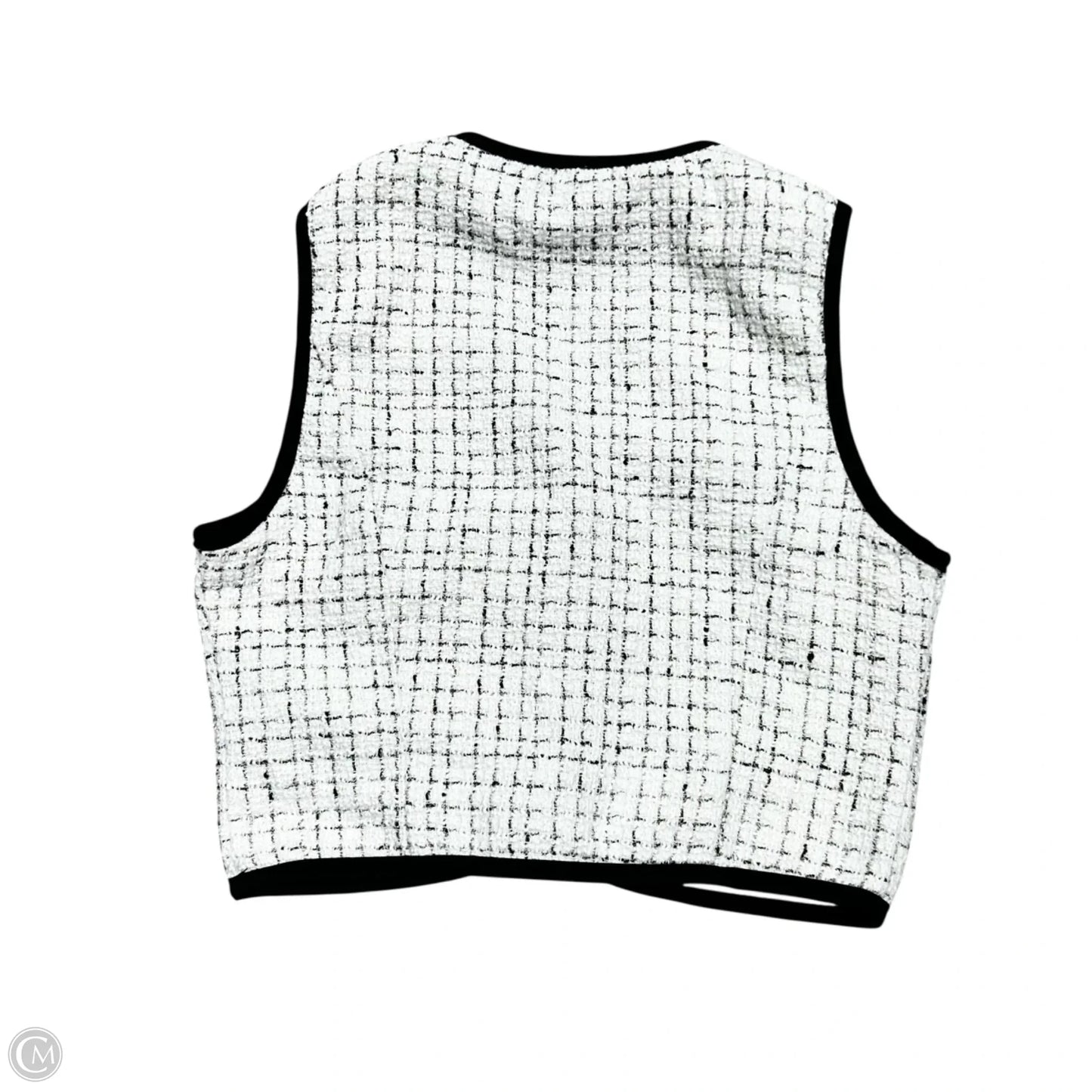 Vest Faux Fur & Sherpa By Cider In Black & White, Size: Xs