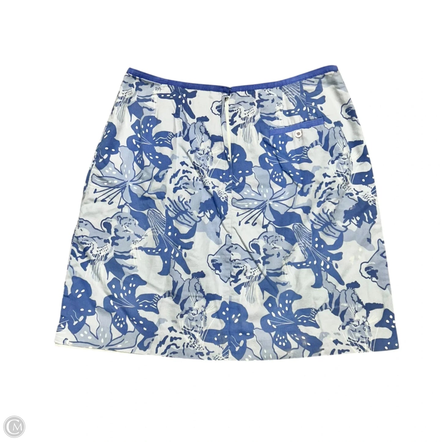 Skirt Designer By Lilly Pulitzer In Blue & White, Size: 12
