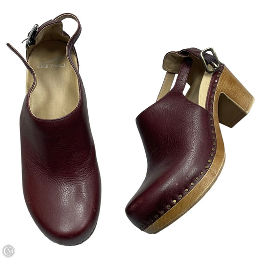Shoes Heels Block By Dansko In Maroon, Size: 8.5