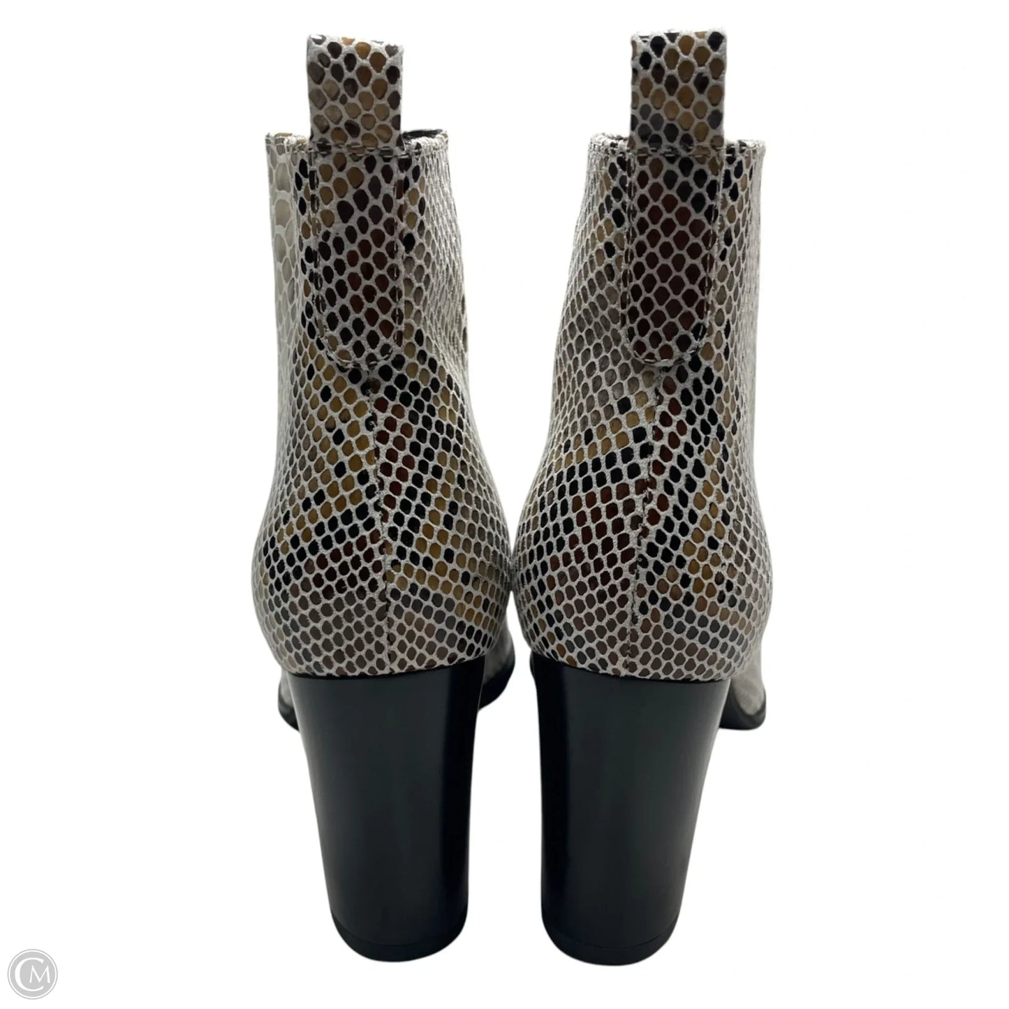 Boots Ankle Heels By Azura In Snakeskin Print, Size: 8.5
