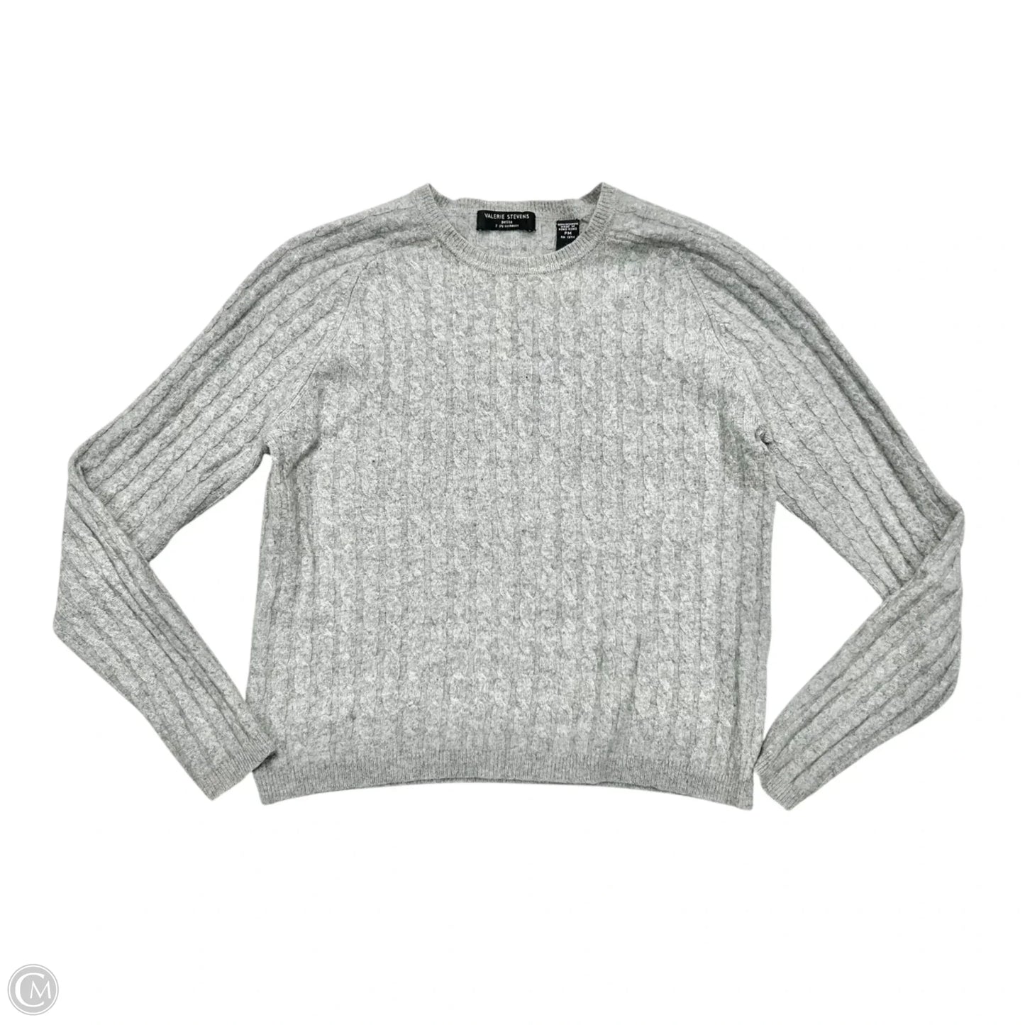 Sweater Cashmere By Valerie Stevens In Grey, Size: Mp