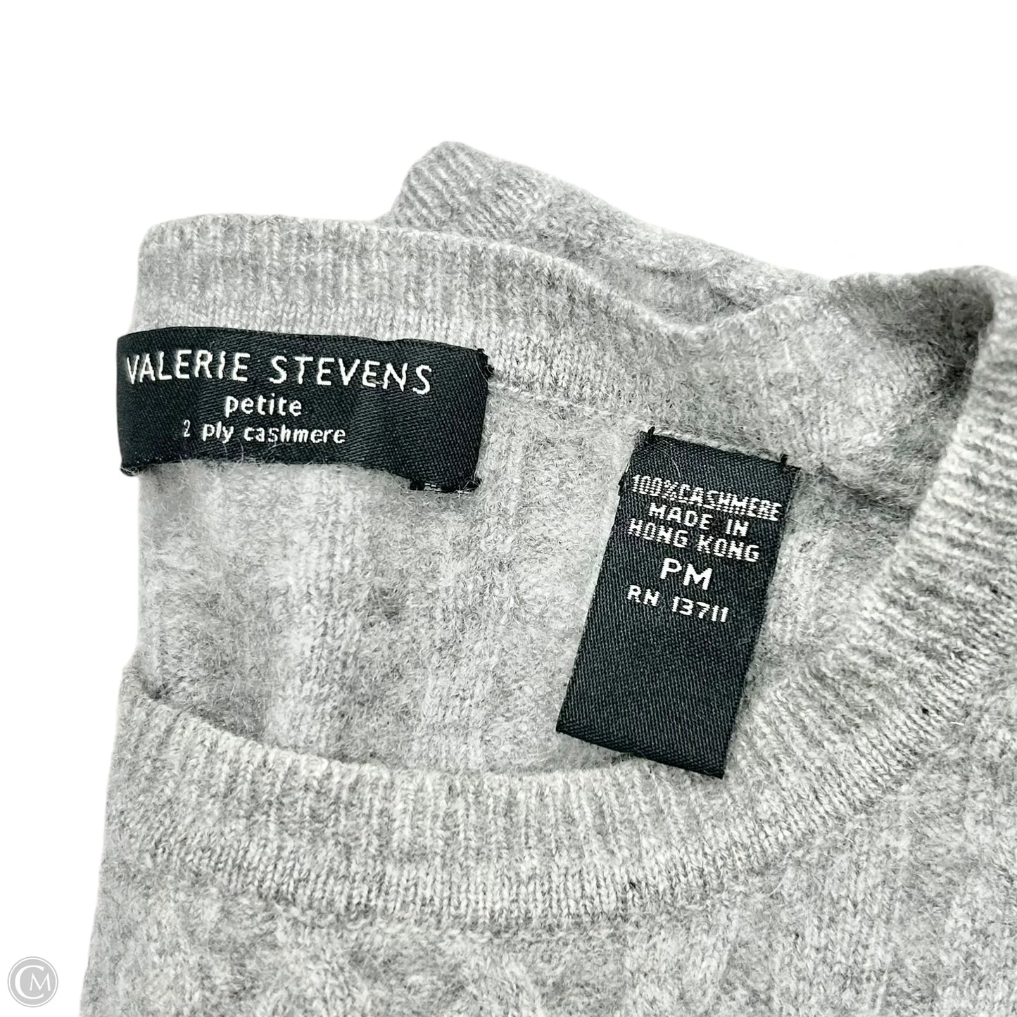 Sweater Cashmere By Valerie Stevens In Grey, Size: Mp