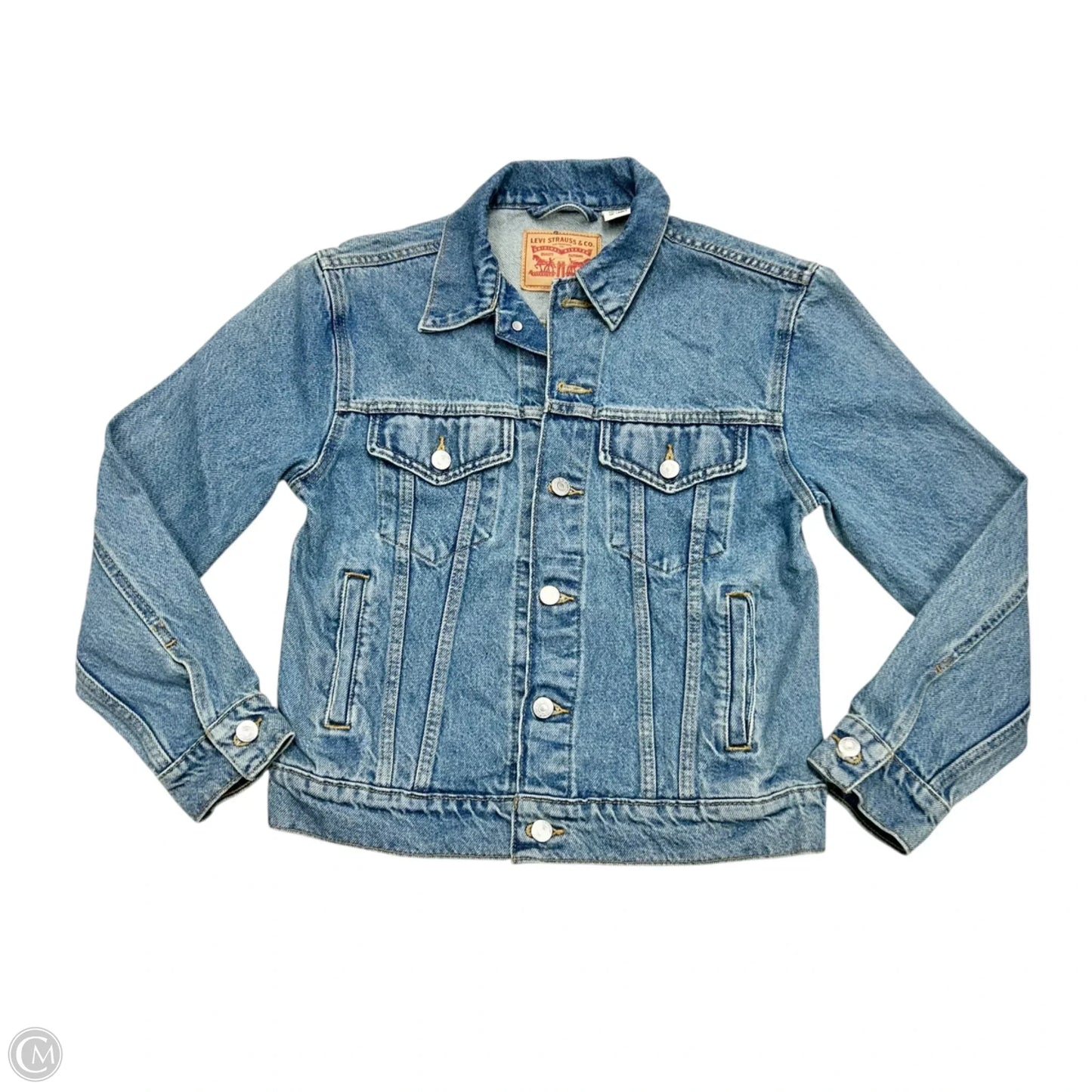 Jacket Denim By Levis In Blue Denim, Size: Xs