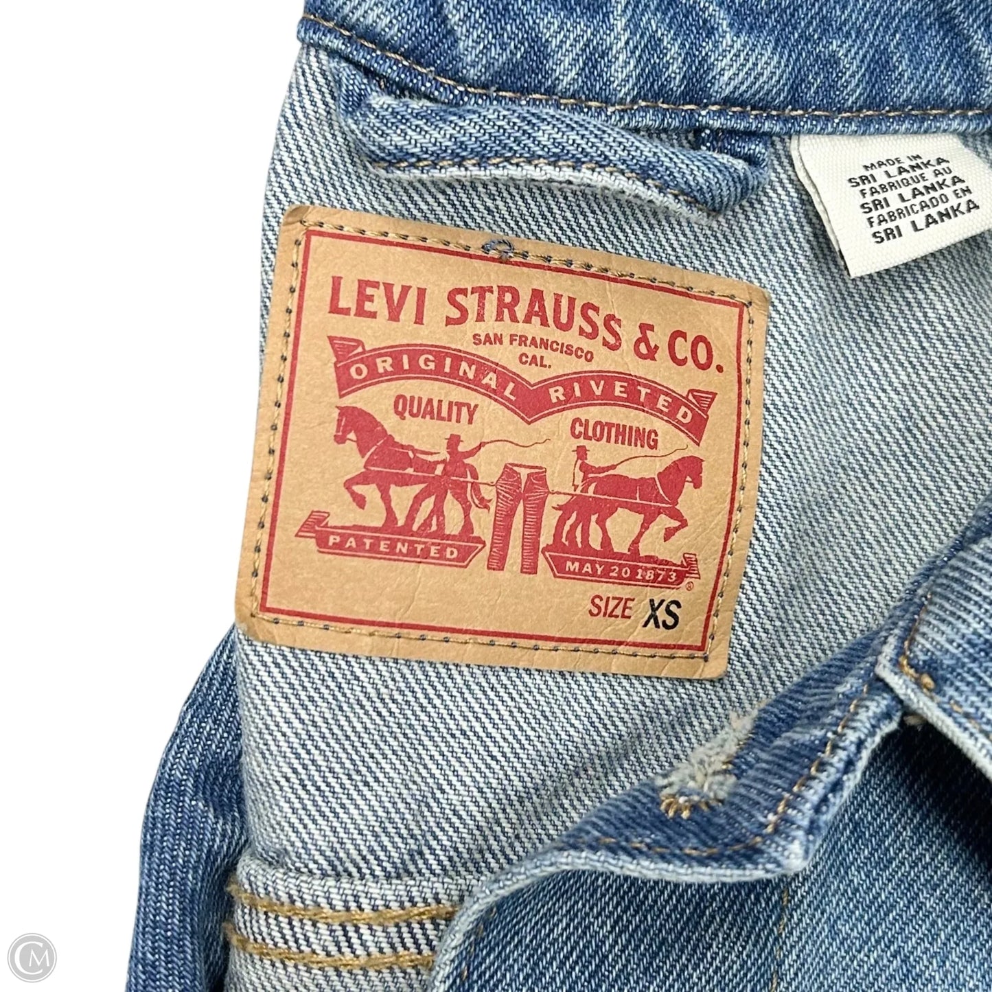 Jacket Denim By Levis In Blue Denim, Size: Xs