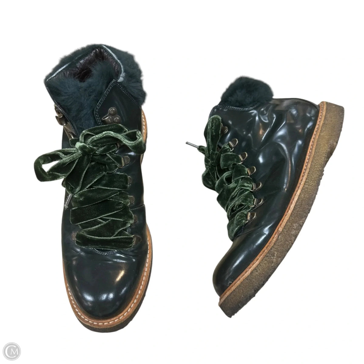 Boots Leather By Agl In Green, Size: 9