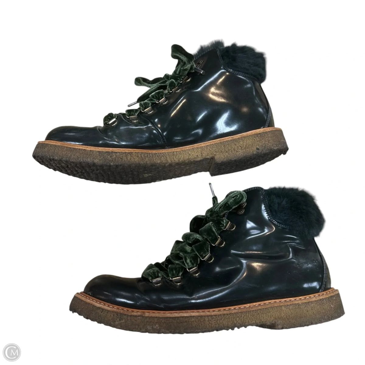 Boots Leather By Agl In Green, Size: 9