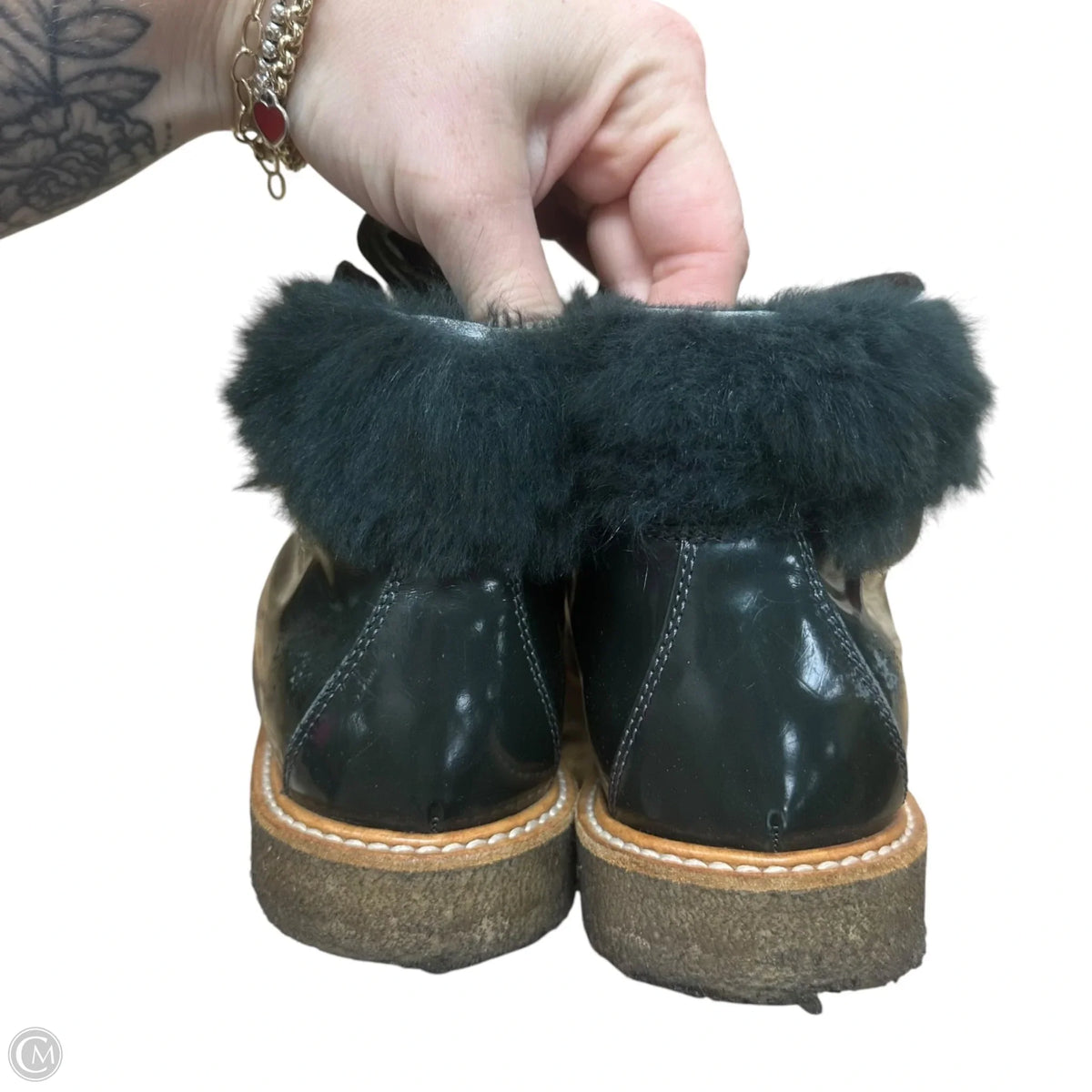 Boots Leather By Agl In Green, Size: 9