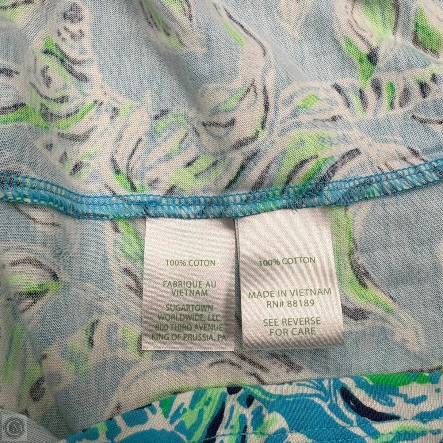 Dress Designer By Lilly Pulitzer In Blue & Green, Size: Xs