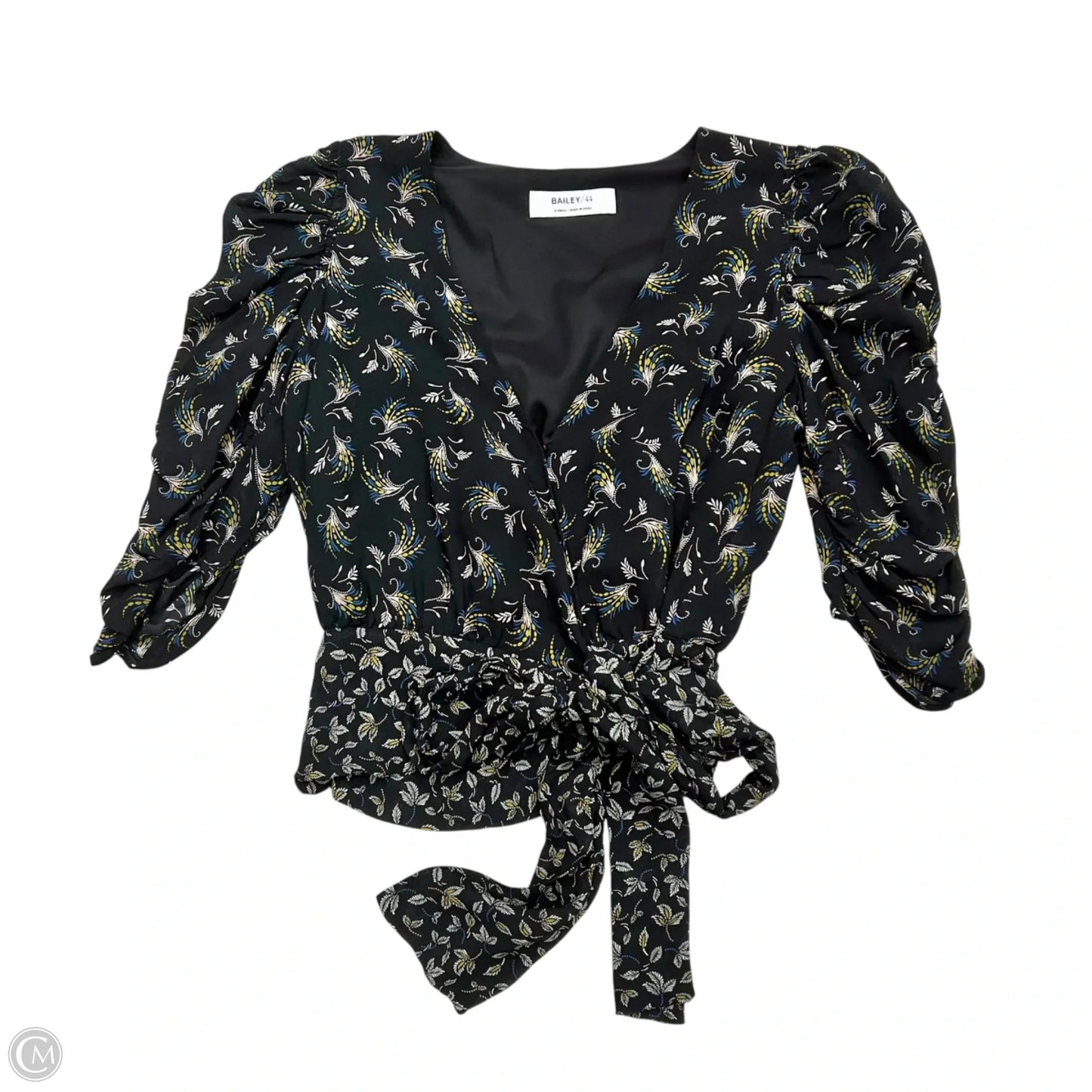 Blouse Short Sleeve By Bailey 44 In Black & White, Size: Xs