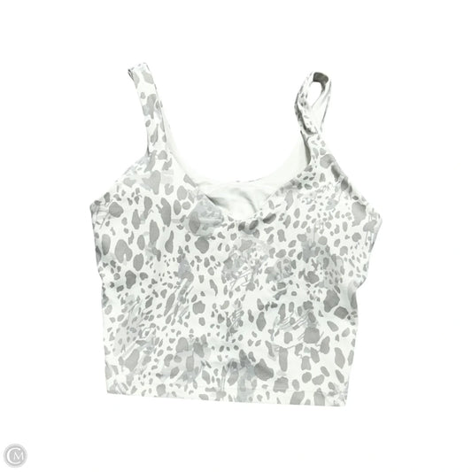 Athletic Tank Top By Lululemon In Grey & White, Size: M