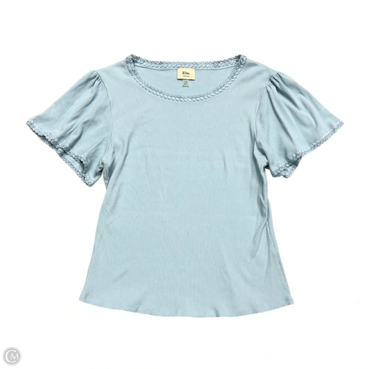 Top Short Sleeve By Elie Tahari In Blue, Size: L