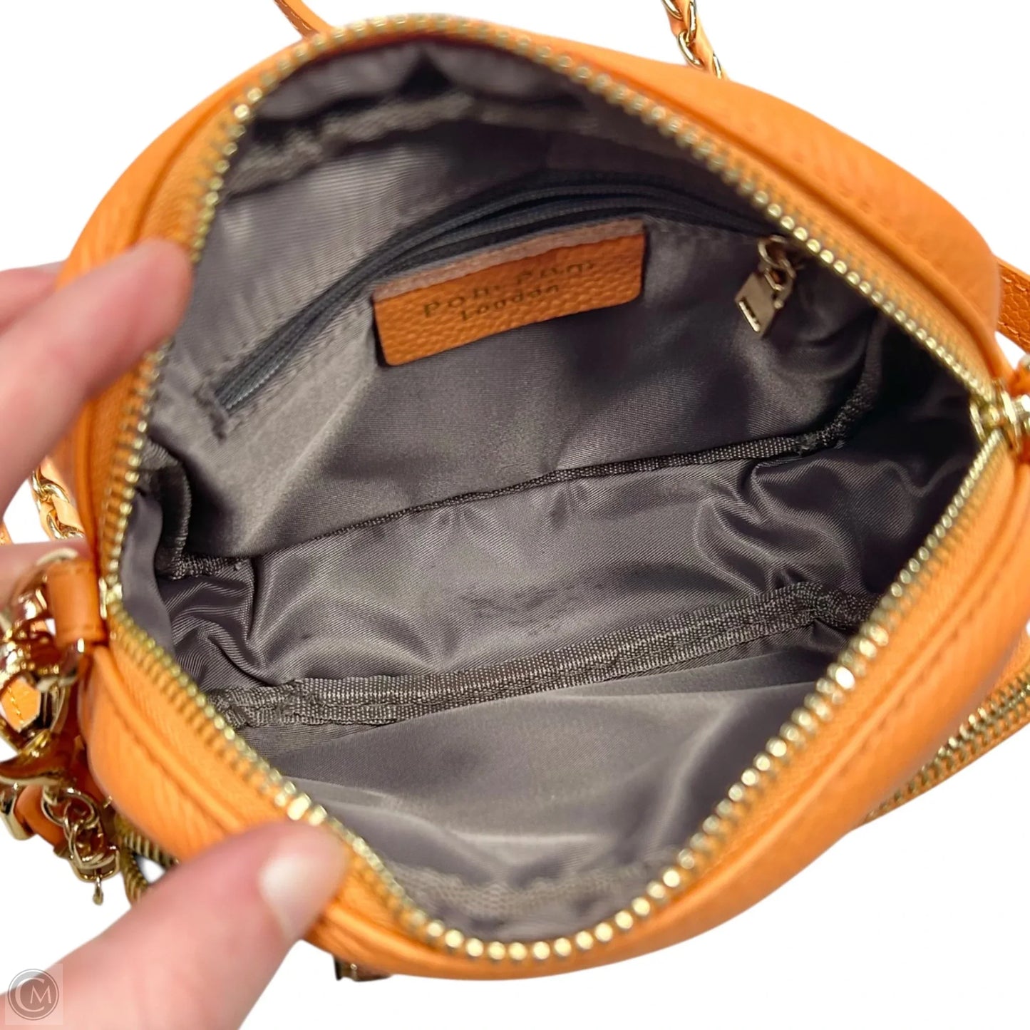 Crossbody Leather By Pom Pom, Size: Small