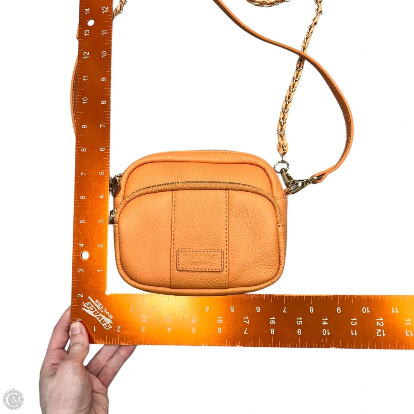 Crossbody Leather By Pom Pom, Size: Small