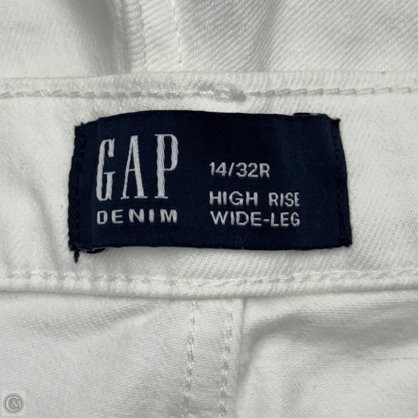 Jeans Wide Leg By Gap In Blue Denim, Size: 14
