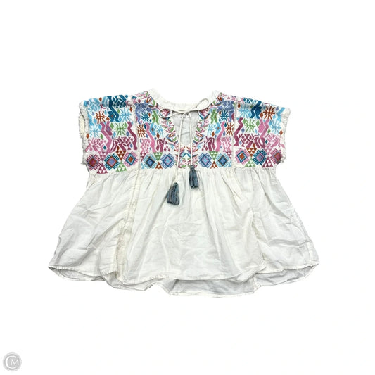 Top Short Sleeve By Thml In Cream, Size: L