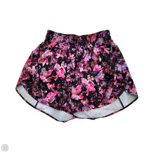 Athletic Shorts By Lululemon In Black & Purple, Size: S