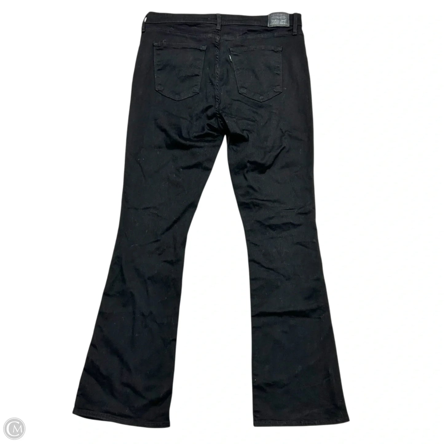 Jeans Boot Cut By Levis In Black Denim, Size: 18