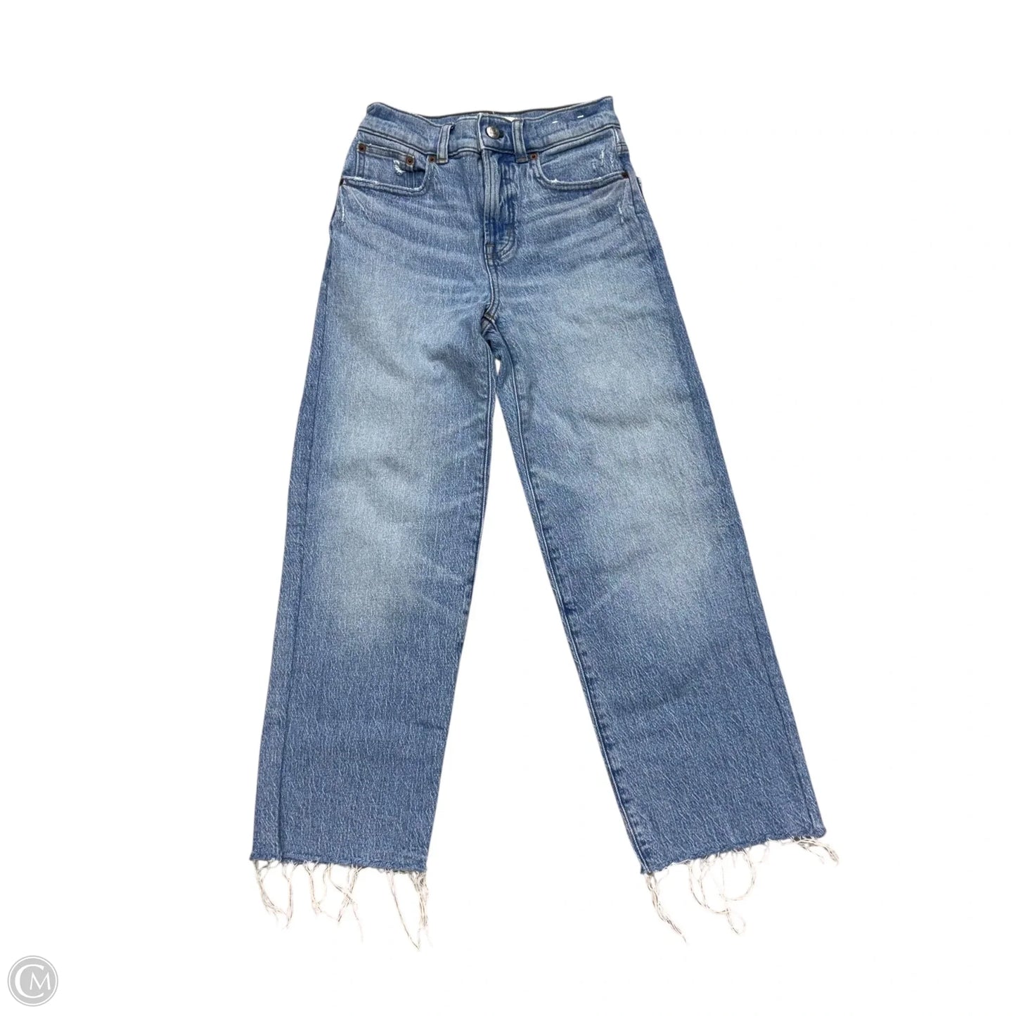 Jeans Straight By Madewell In Blue Denim, Size: 0