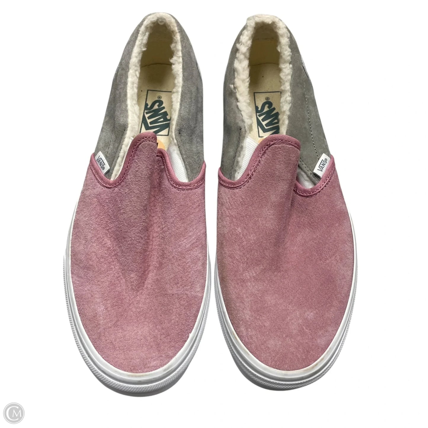 Shoes Sneakers By Vans In Grey & Pink, Size: 11
