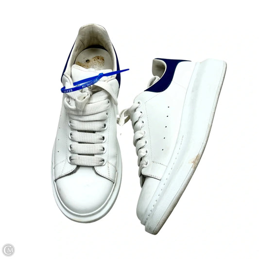 Shoes Luxury Designer By Alexander Mcqueen In Blue & White, Size: 9.5