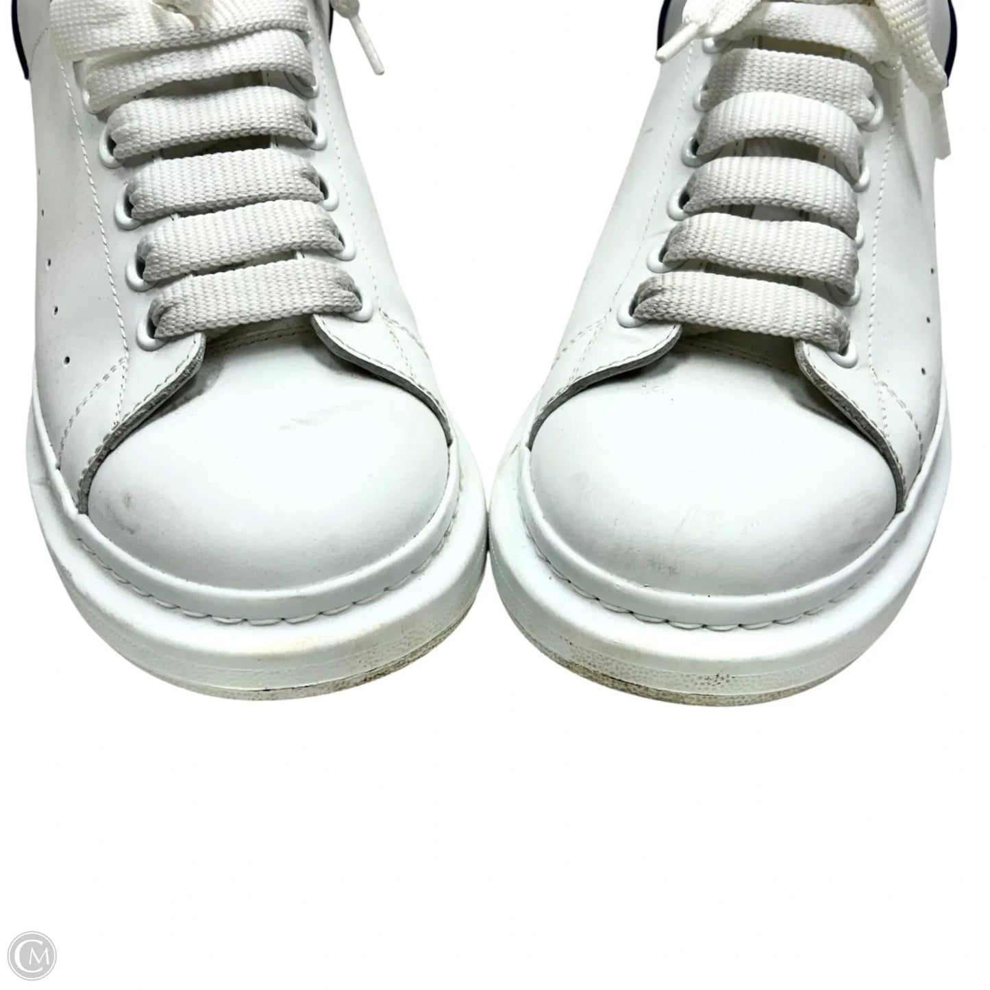 Shoes Luxury Designer By Alexander Mcqueen In Blue & White, Size: 9.5