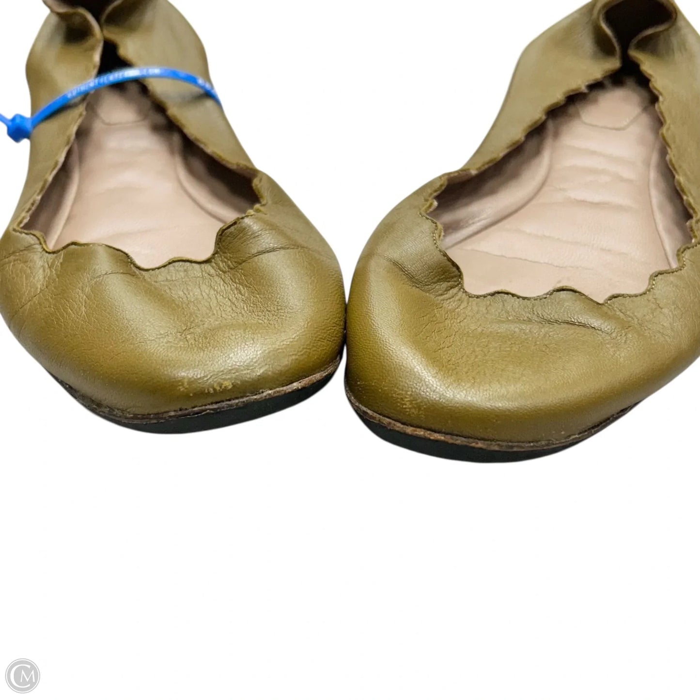 Shoes Luxury Designer By Chloe In Green, Size: 5