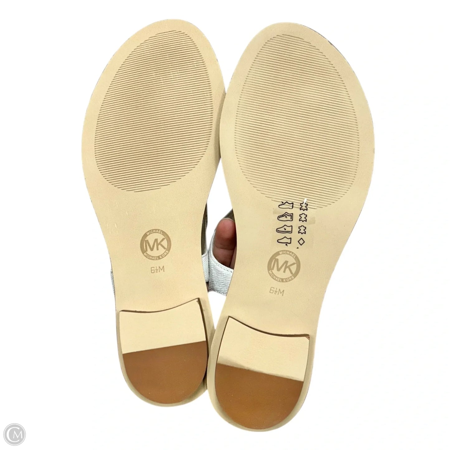 Sandals Flats By Michael By Michael Kors In Brown & White, Size: 6.5