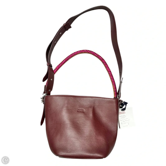 Handbag Leather By Mecha Mendez, Size: Medium