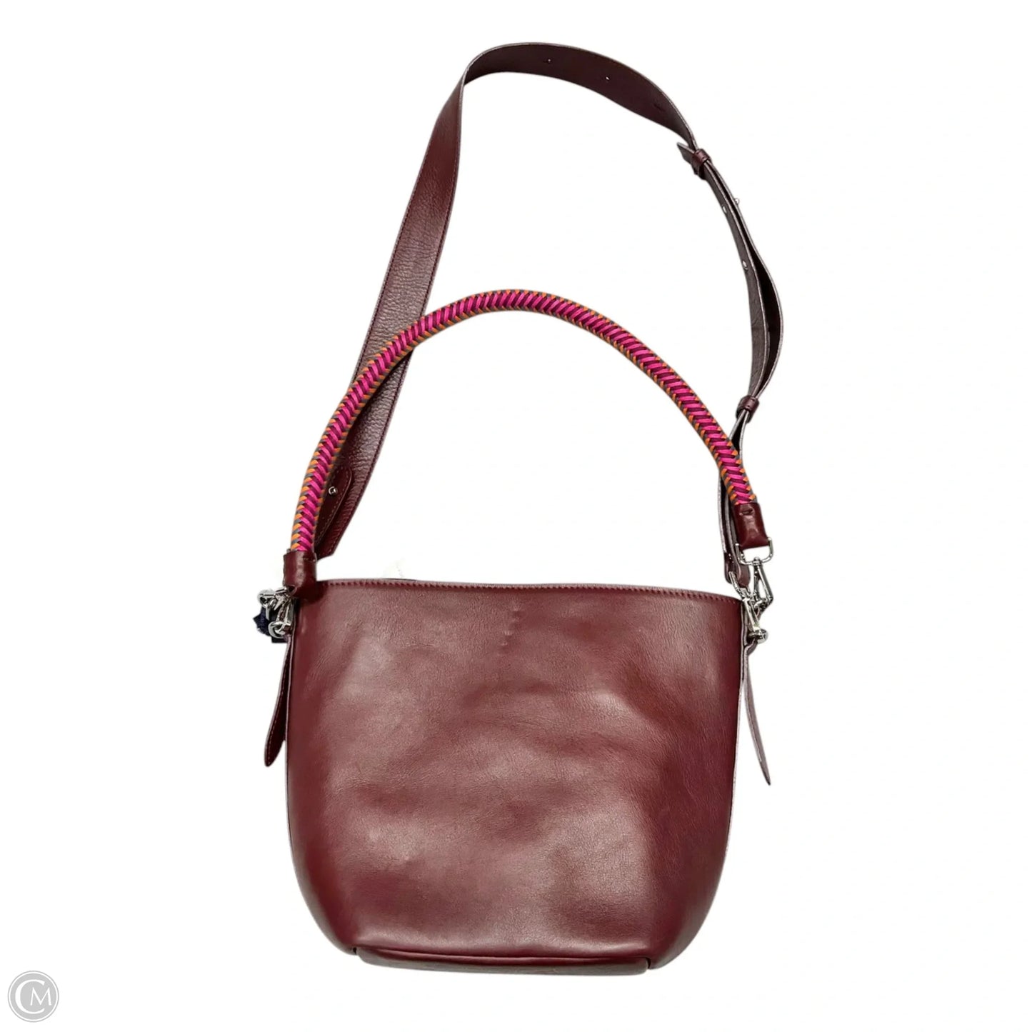 Handbag Leather By Mecha Mendez, Size: Medium