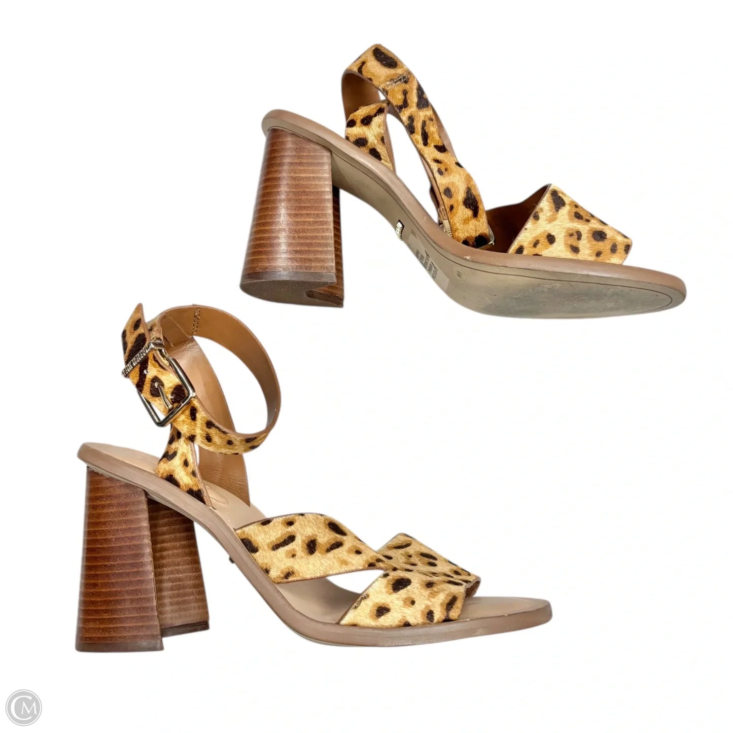 Sandals Heels Block By Giani Bernini In Leopard Print, Size: 8