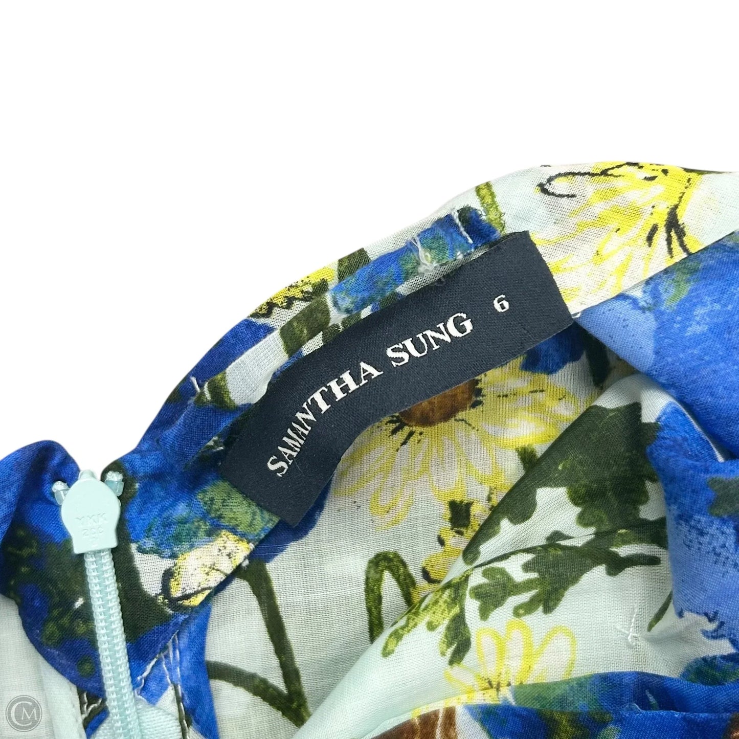 Dress Party Long By Samantha Sung In Blue & White, Size: S