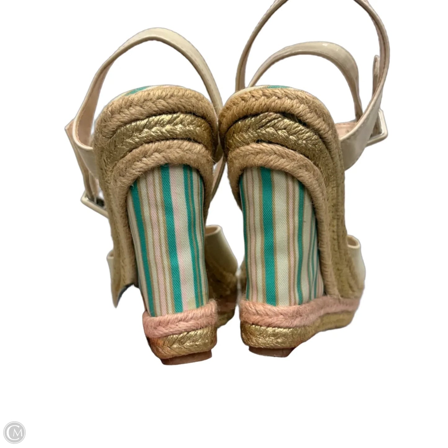 Sandals Heels Wedge By Venus In Tan, Size: 8.5
