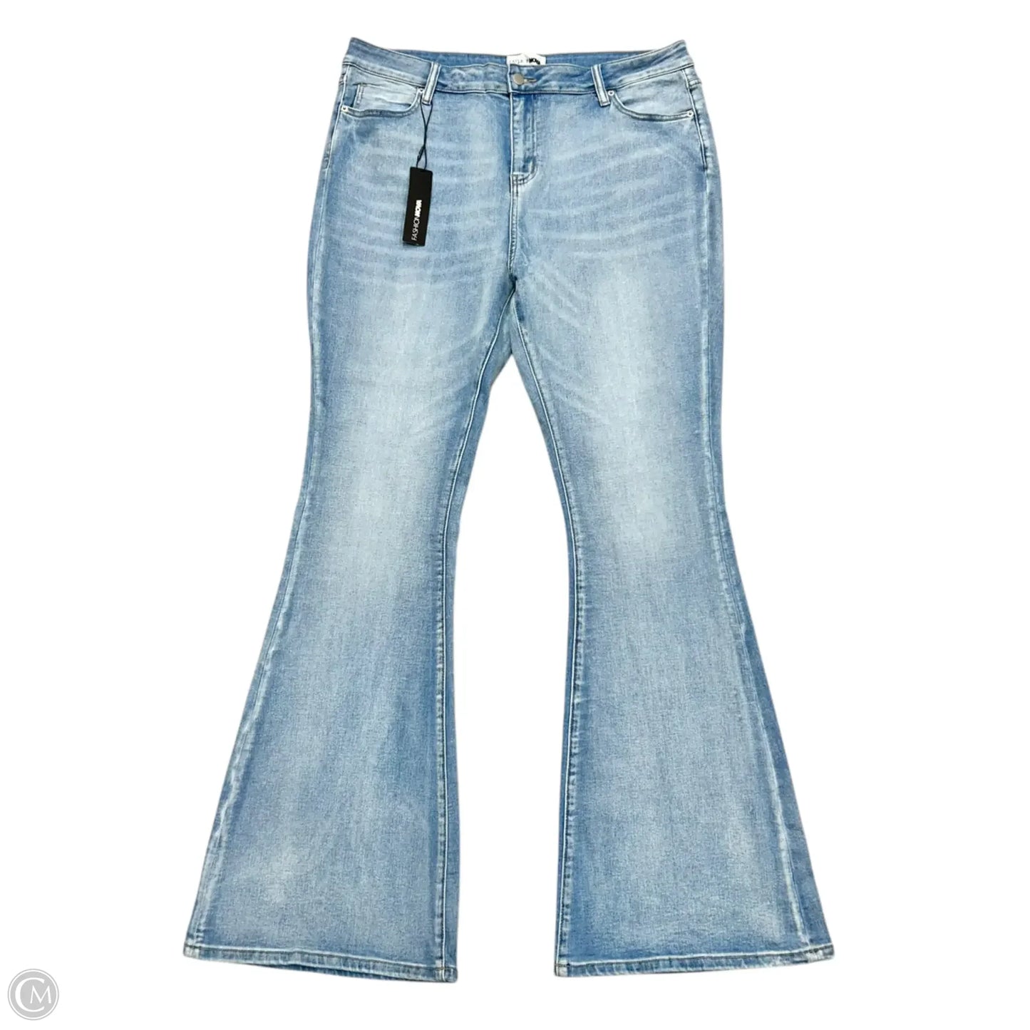 Jeans Flared By Fashion Nova In Blue Denim, Size: 18