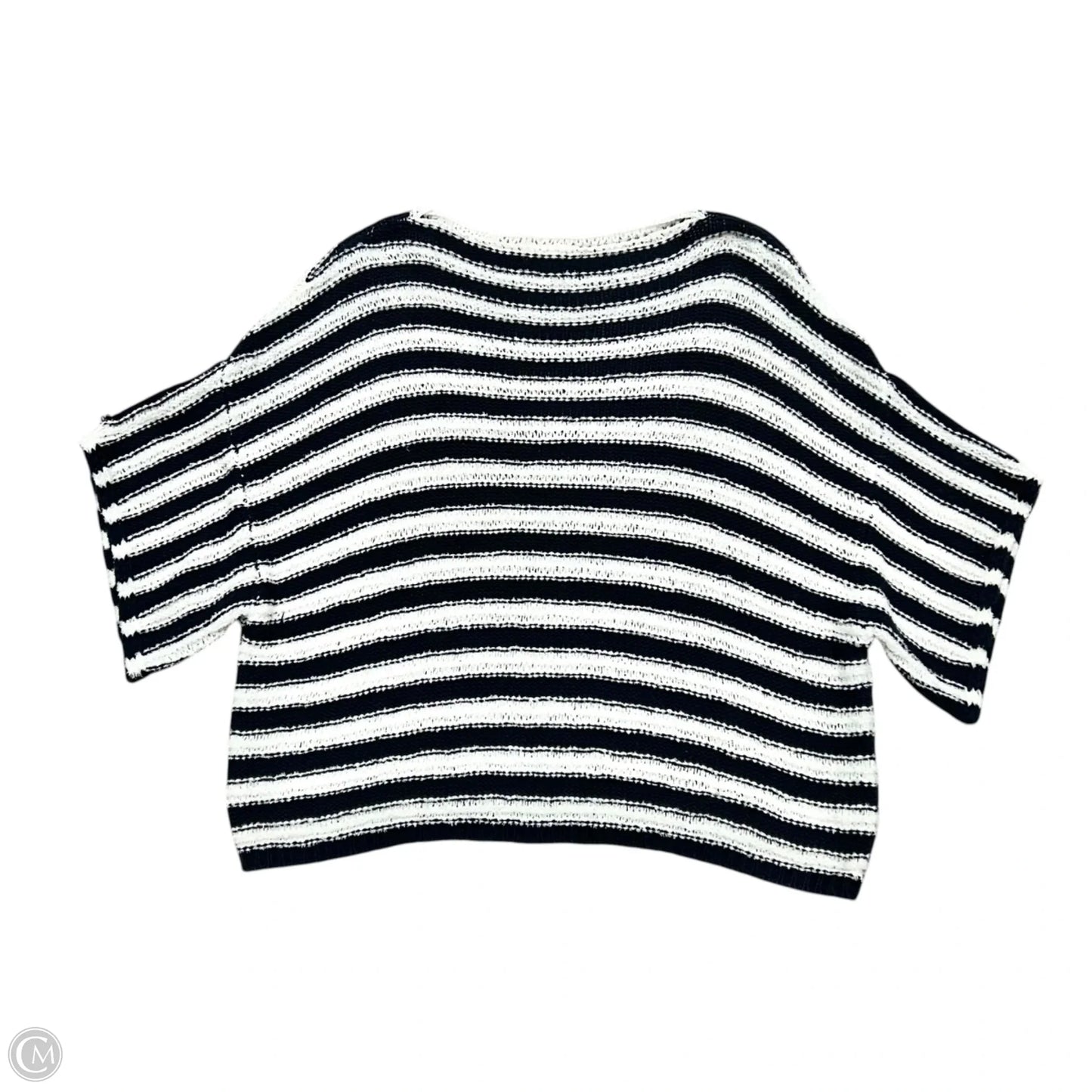 Sweater Short Sleeve By Anthropologie In Blue & White, Size: Xs/s