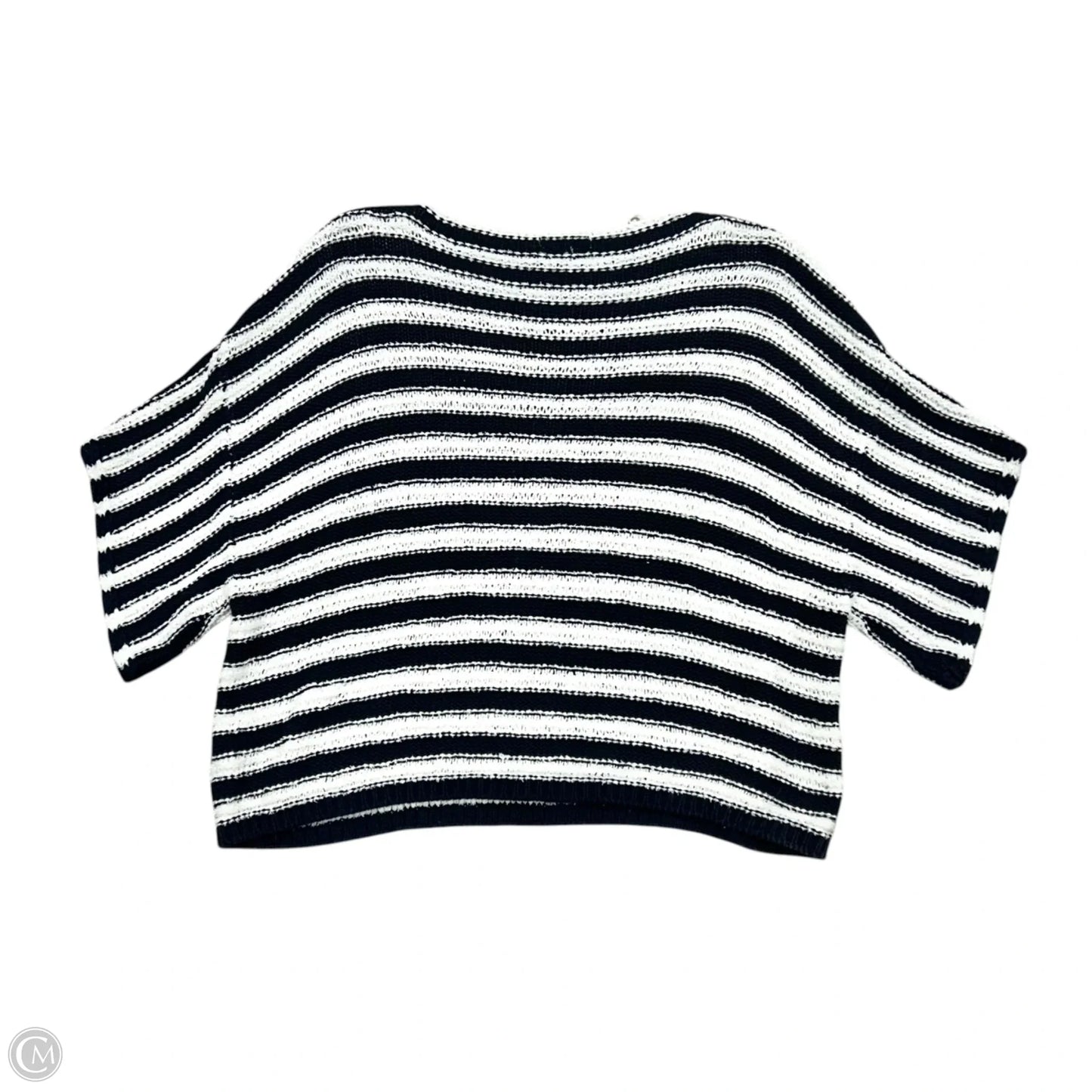 Sweater Short Sleeve By Anthropologie In Blue & White, Size: Xs/s