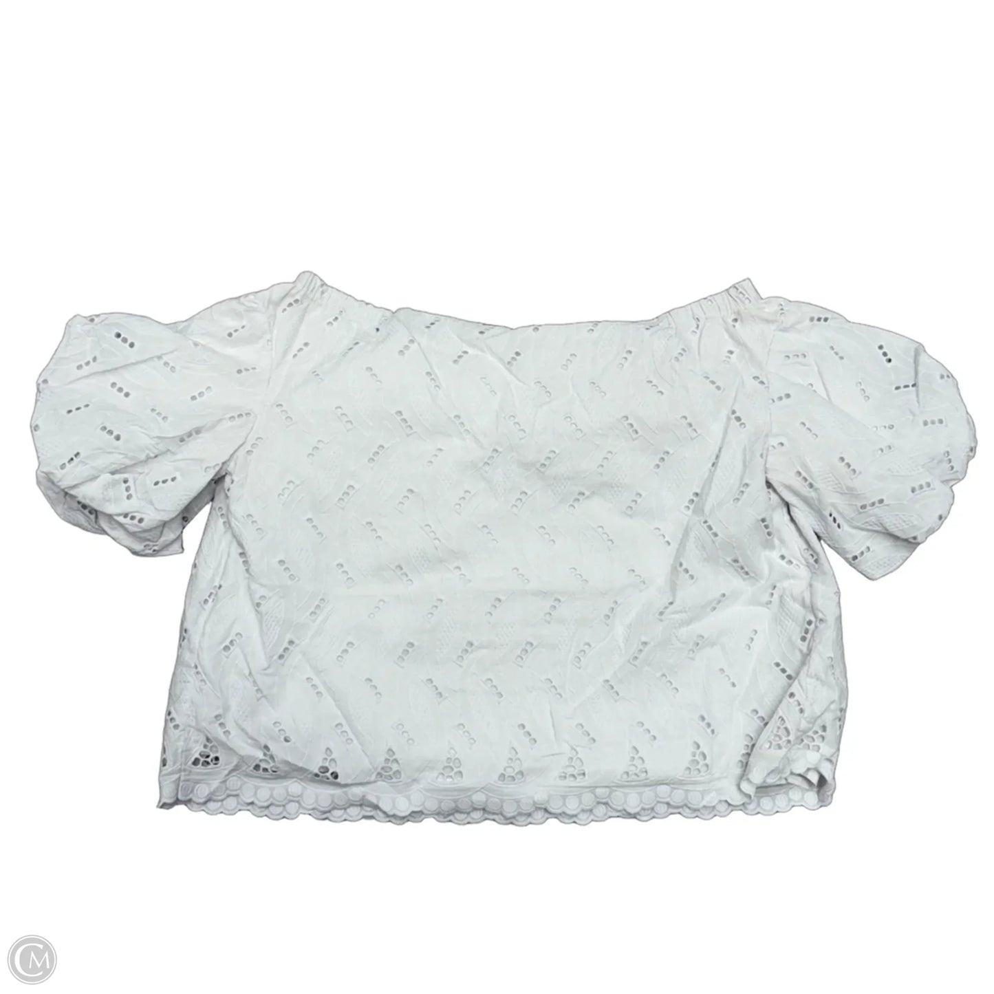 Top Short Sleeve Designer By Lilly Pulitzer In White, Size: M