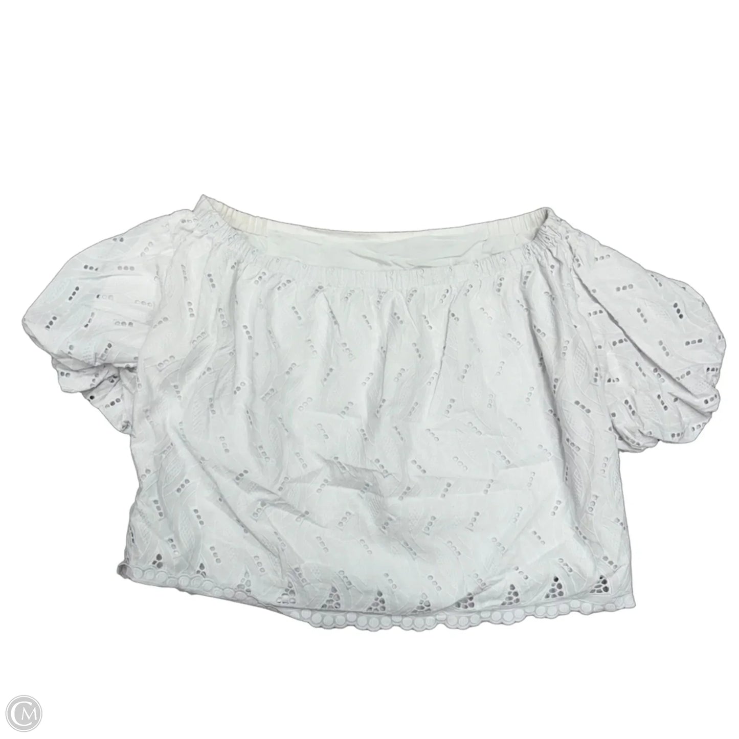 Top Short Sleeve Designer By Lilly Pulitzer In White, Size: M