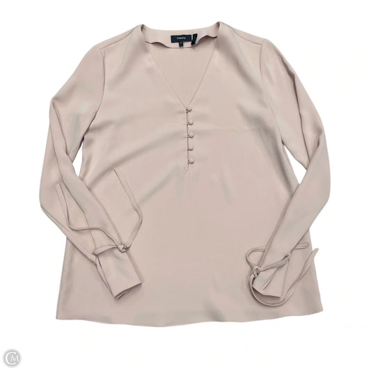 Blouse Long Sleeve By Theory In Pink, Size: M