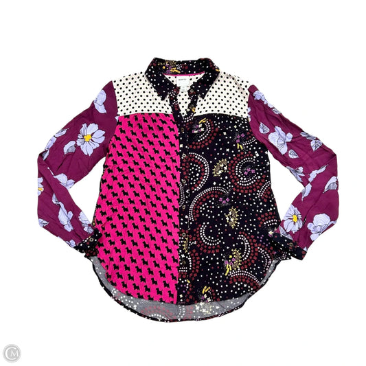 Blouse Long Sleeve By Maeve In Multi-colored, Size: Xs