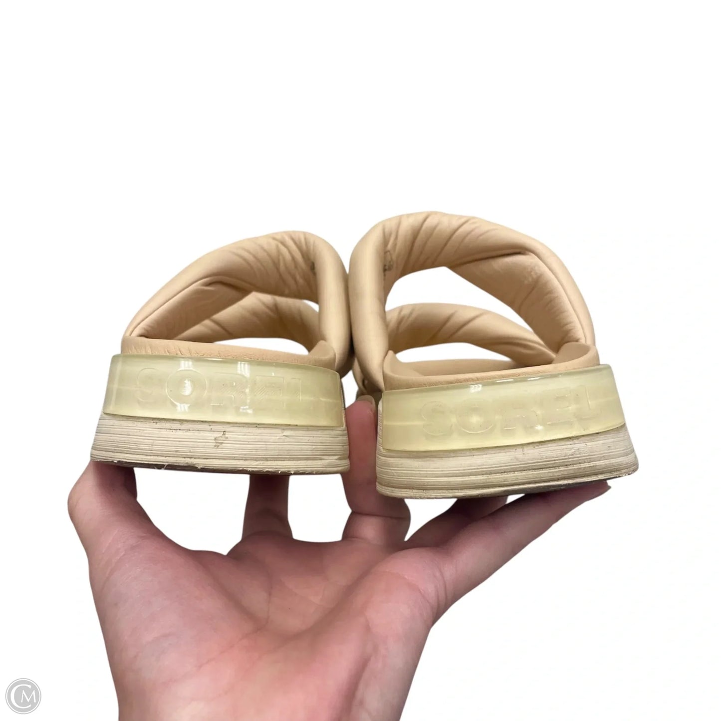 Sandals Flats By Sorel In Pink & Tan, Size: 8.5
