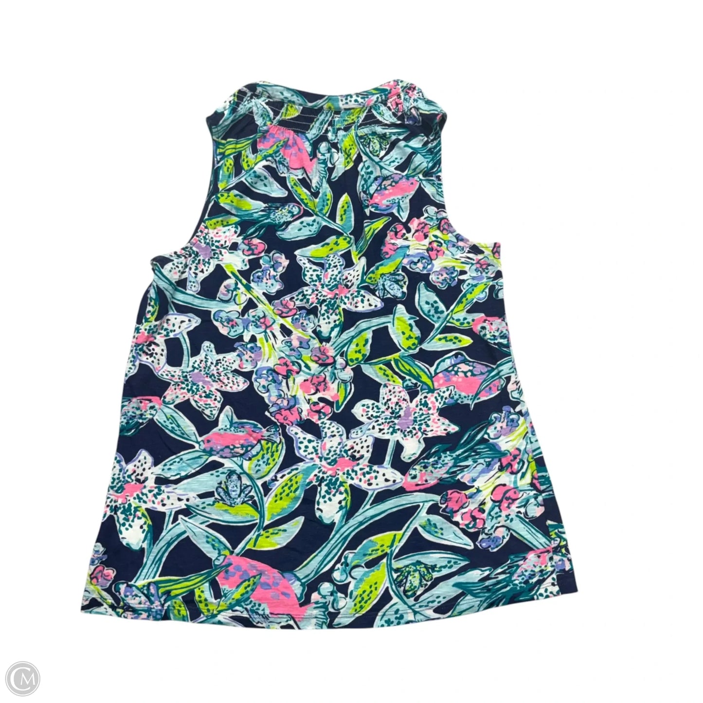 Top Sleeveless Designer By Lilly Pulitzer In Blue & Pink, Size: M