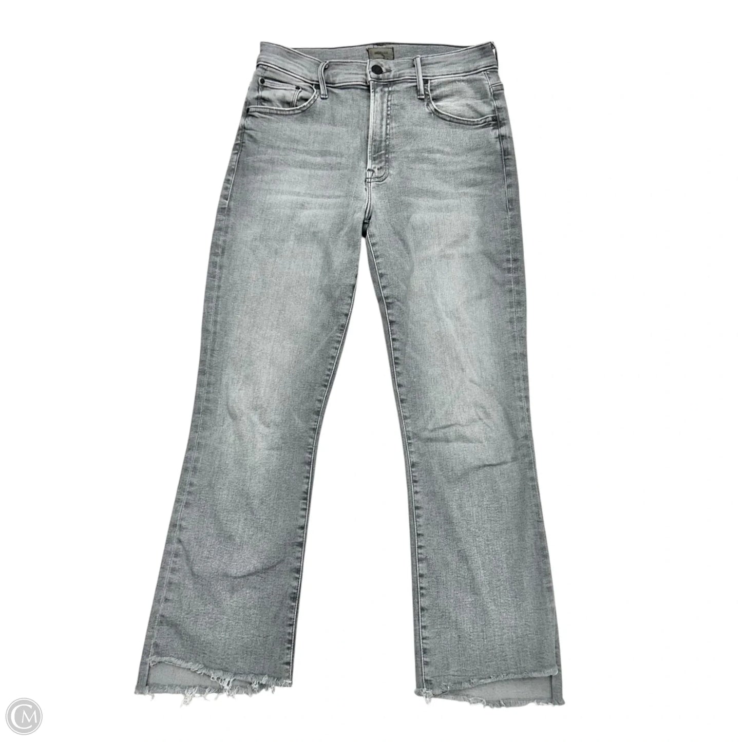 Jeans Flared By Mother In Grey Denim, Size: 8