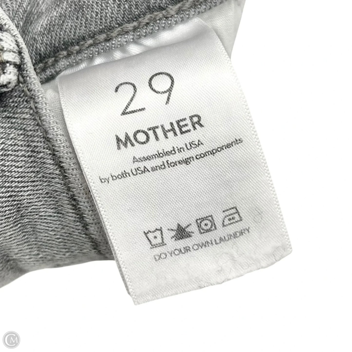 Jeans Flared By Mother In Grey Denim, Size: 8