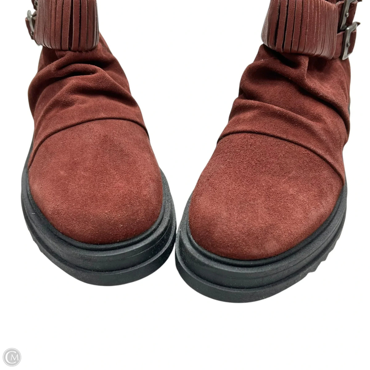 Boots Ankle Flats By Miz Mooz In Maroon, Size: 8.5