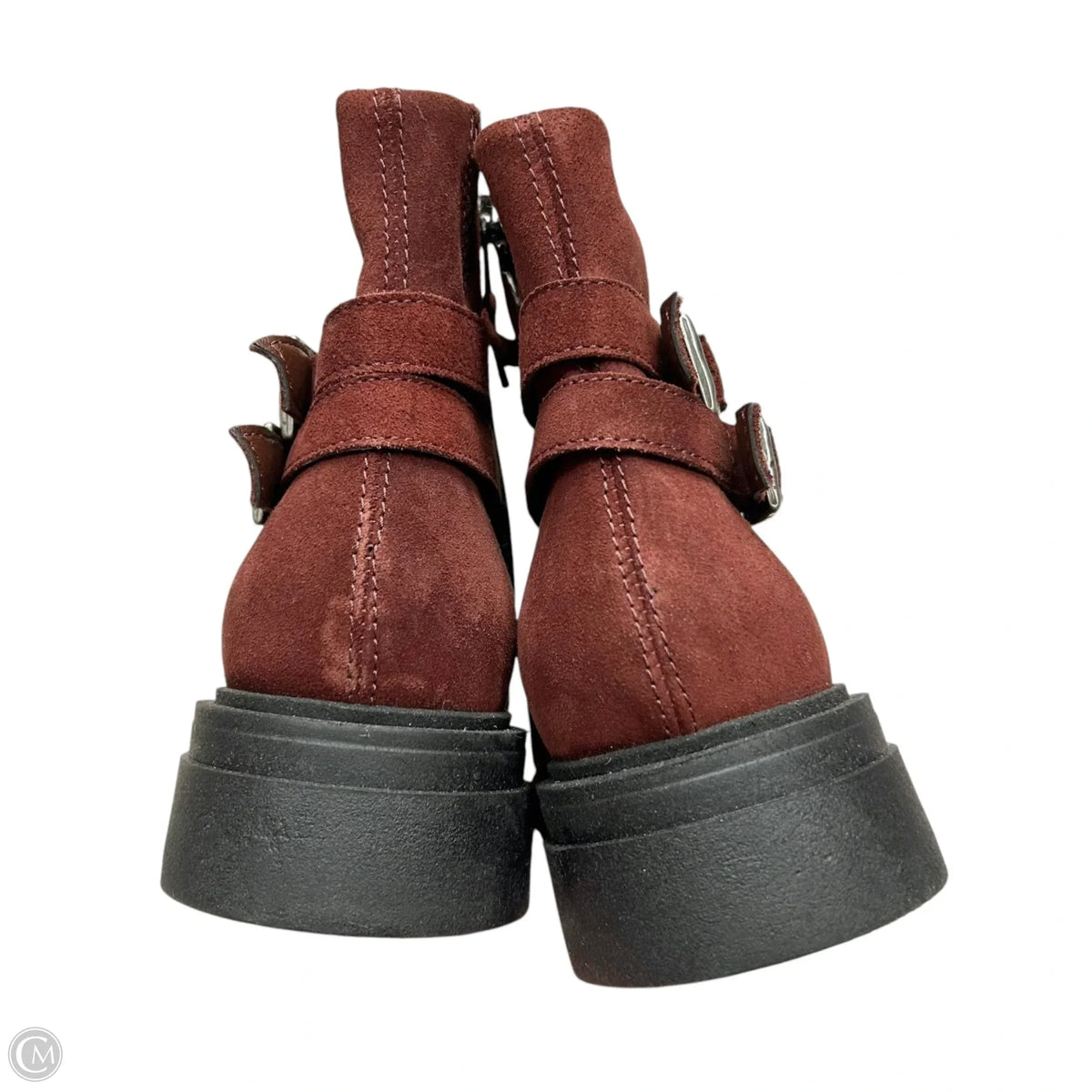 Boots Ankle Flats By Miz Mooz In Maroon, Size: 8.5