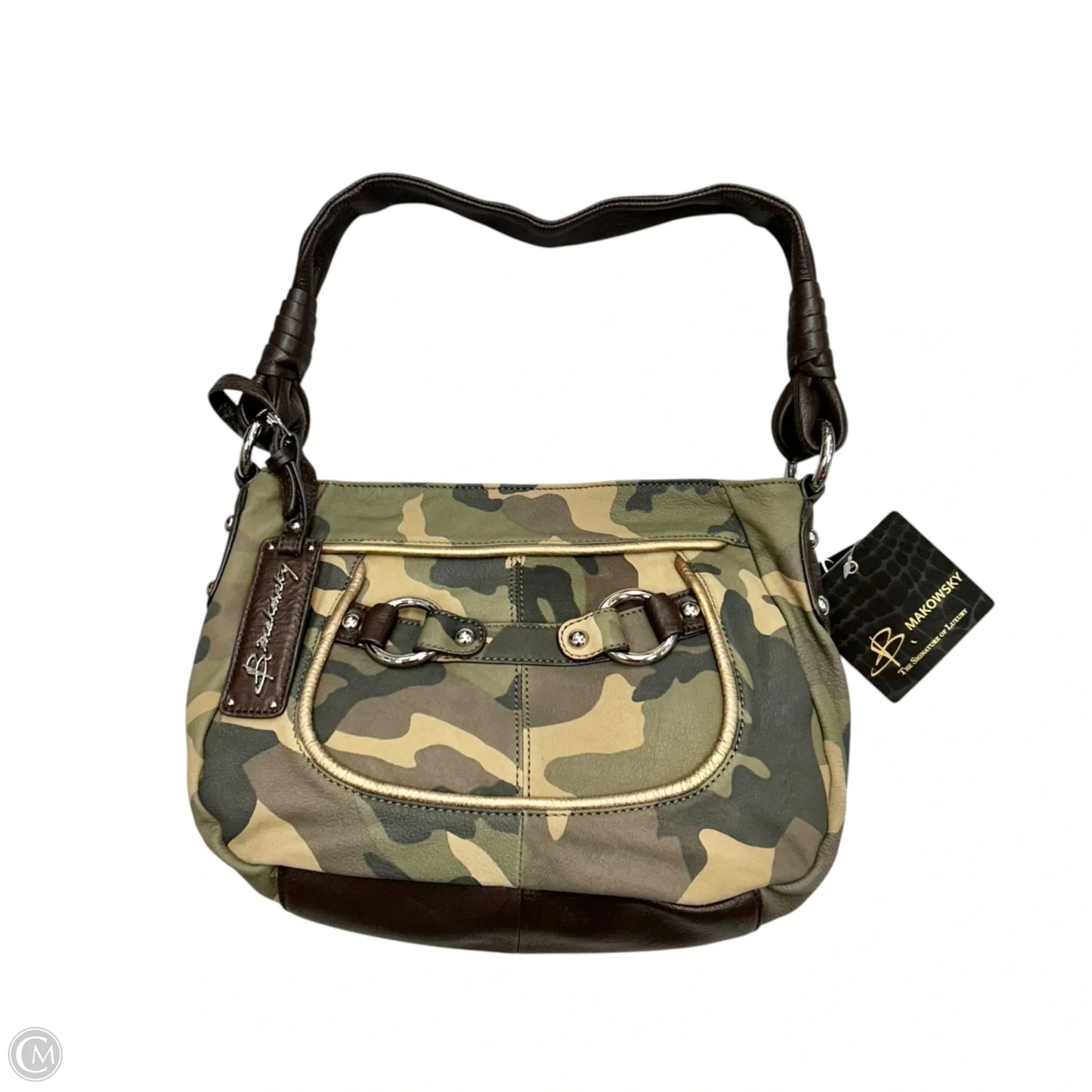 Handbag Leather By B. Makowsky, Size: Medium