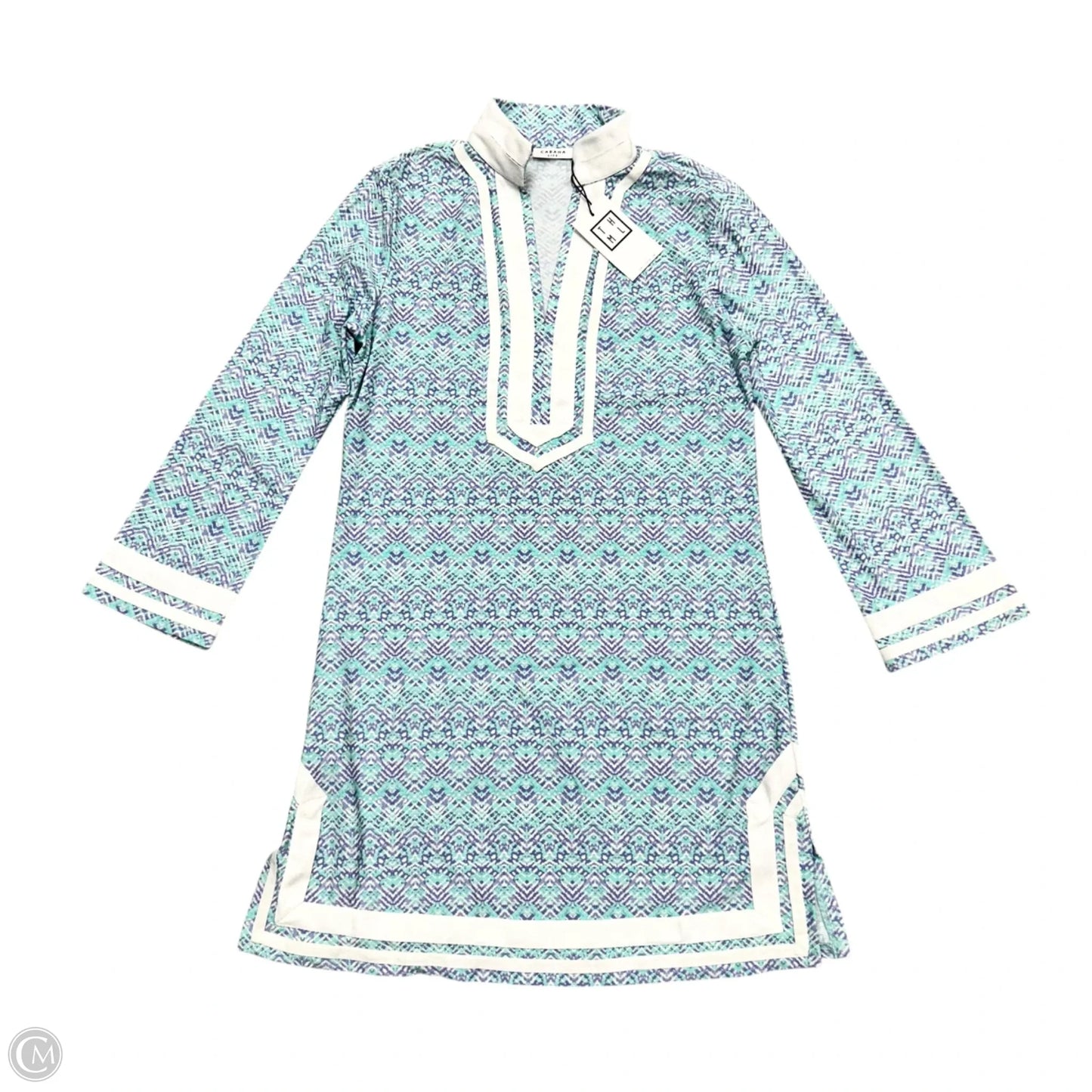 Dress Casual Short By Cabana Life In Purple & White, Size: S
