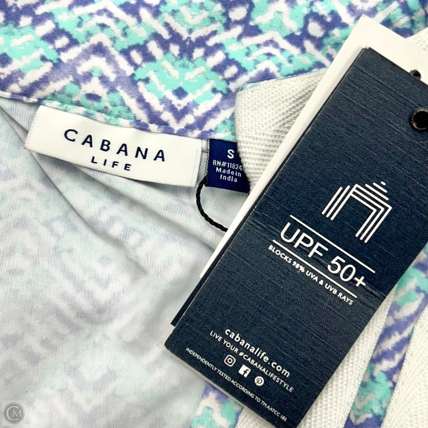 Dress Casual Short By Cabana Life In Purple & White, Size: S