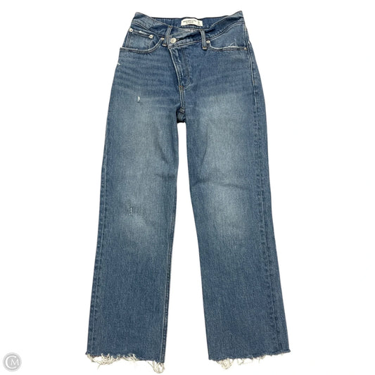 Jeans Straight By Abercrombie And Fitch In Blue Denim, Size: 0