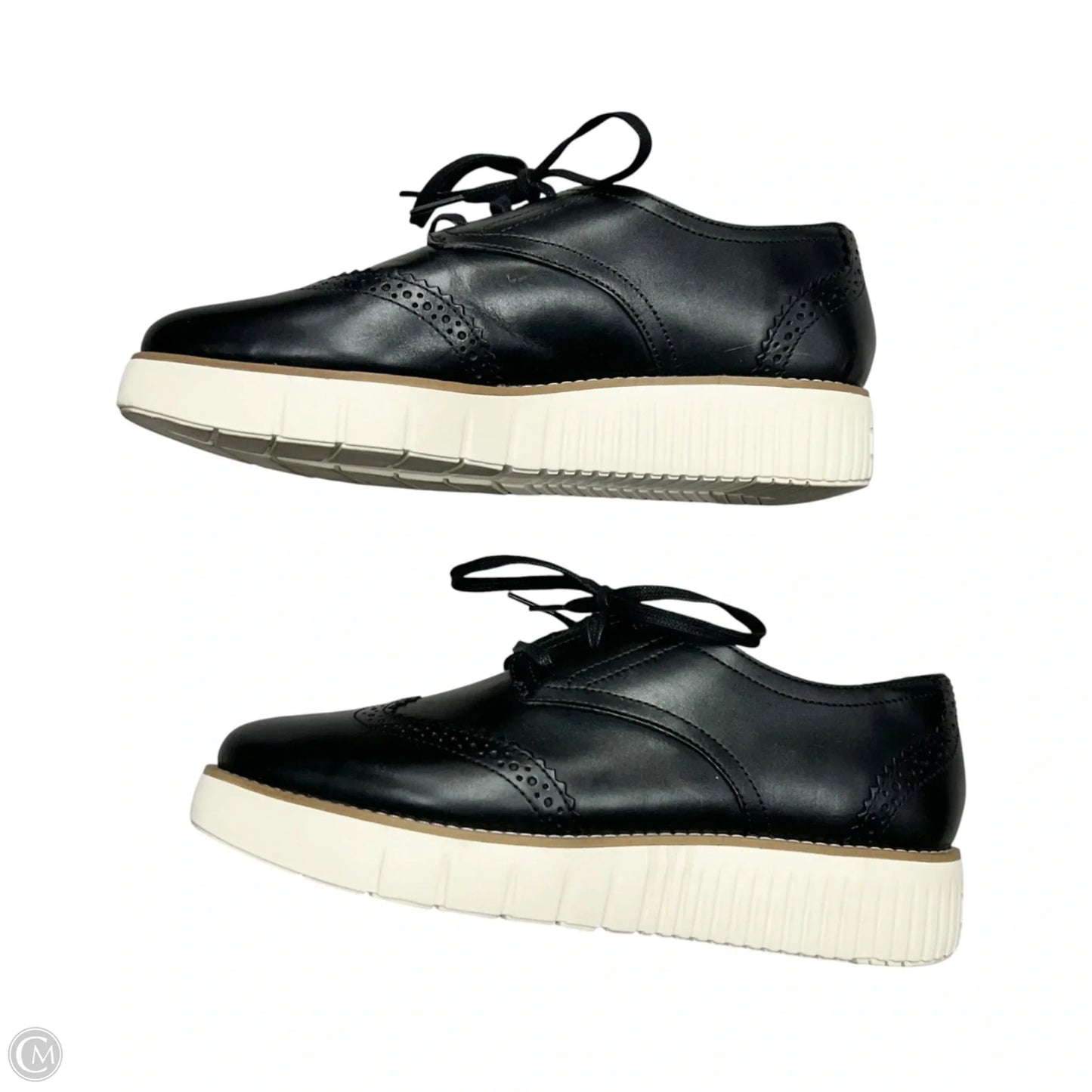 Shoes Heels Platform By Cole-haan In Black & White, Size: 8